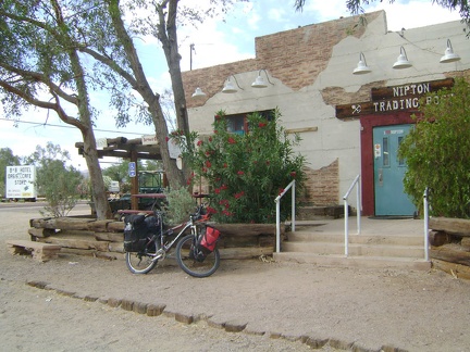 After the slow rise out of Ivanpah Valley, I pull up at the Nipton store at 3000 feet elevation, the end of today's bicycling