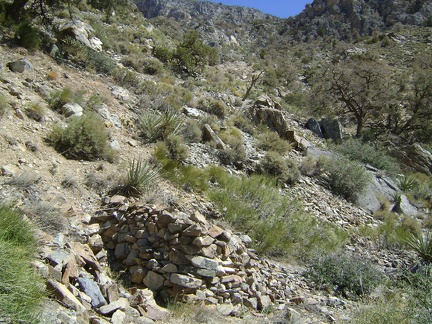 I come across what might be the remains of a dugout for food storage at an old prospecting site