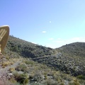 The old road approaches the unnamed pass leading back to the Pachalka Spring area