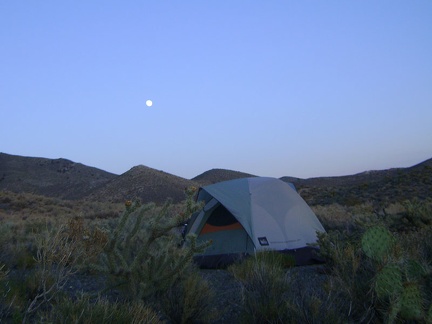 As the sun sets at Pachalka Spring, I look to the southeast and see the full moon rising