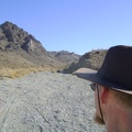 About 1.25 miles up the fan, the road enters Old Dad Canyon