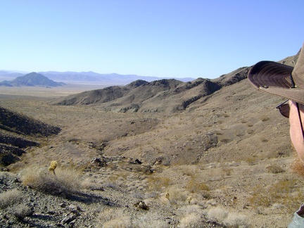 I climb up the hill to get a view of the next unnamed canyon