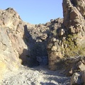 Just as the road into Idora Mine Canyon makes its first switchback (to the left), I'm drawn toward a rock outcrop on my right