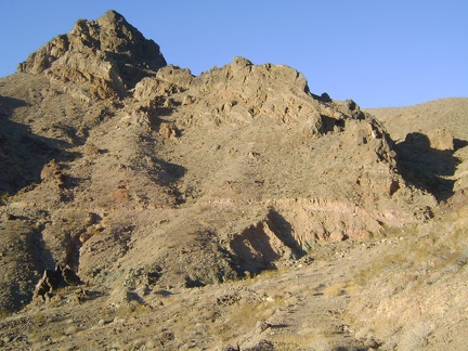 Approaching the final switchback on the road up Idora Mine Canyon