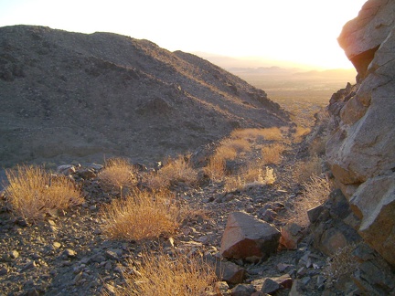 Coming down the last switchback in Idora Mine Canyon