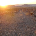 Enjoying the sunset to the left of Cowhole Mountain as I walk down the bottom of the road from Idora Mine Canyon