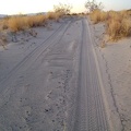 Walking the last half mile up Old Kelso Road back to the tent at dusk