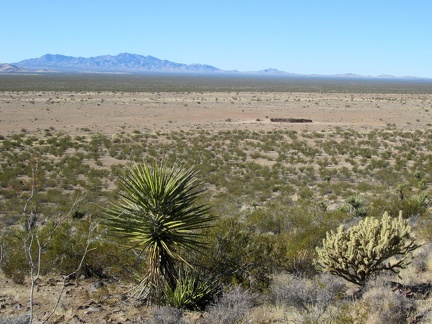 As I gain a little elevation, I can see the rounded corral that I rode past yesterday