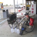 I buy three gallons of water at the Valley Wells gas station store at I-15 and take a nice long break