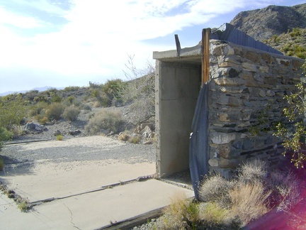 Only a small piece of the stone walls remains of the house that once stood near Pachalka Spring, Mojave National Preserve