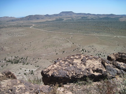 At the crest of Pinto Mountain, the southward views of Round Valley are excellent, as one would expect