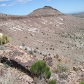 I look over to Purdy Peak, the highest point in the Pinto Mountain formation