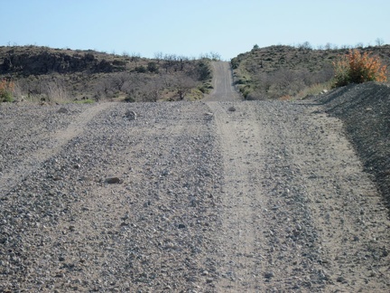 The two miles and four hills up Wild Horse Canyon Road are much easier than last night when I was carrying a full load