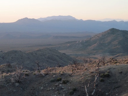 To the north are excellent views down to Cedar Canyon Road, which I rode up yesterday, and far beyond