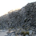 This rock-wall segment in Piute Canyon has a crumpled appearance
