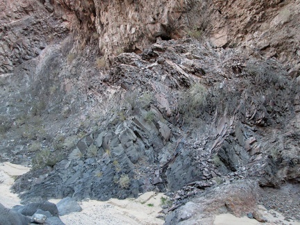 Twisted rock layers in Piute Canyon