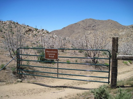 As I pass Macedonia Canyon Road, I notice that it has a nice new gate and is signed now, with a rather large sign