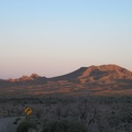 I approach Mid Hills campground on Wild Horse Canyon Road at sunset