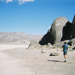 Day 9: no bicycling! Instead, a drive to The Racetrack and Goldbelt Spring with Phil and Renée from Emigrant Campground