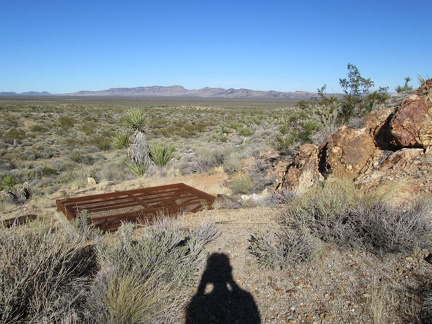 This unusual metal grate over a mine hole is apparently intended to keep the mine shaft open to bats