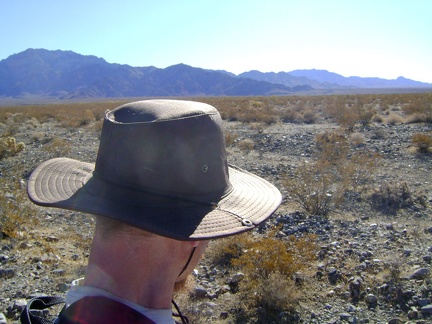 To get over to Rex Mine Road from my campsite on Cornfield Spring Road requires a 1.5-mile hike across the rocky fan