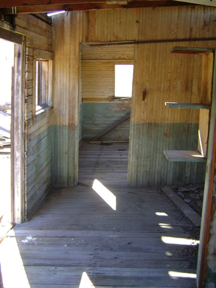 This Rex Mine boxcar-cabin room has the luxury of wooden interior walls