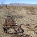 Abandoned bedspring at Rex Mine, Mojave National Preserve