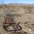 Abandoned bedspring at Rex Mine, Mojave National Preserve