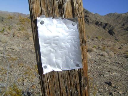 On the way to my chosen hill beyond Rex Mine, I come across another claim marker