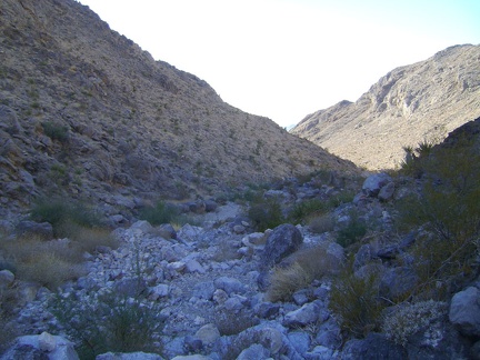 Exiting the shaded part of West Edgar Canyon #3