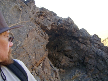 I carefully edge my way along the ledge and am surprised to find that the cave is empty