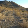 Back on the old road, it's time to head back to camp; the upper-left of the hill ahead is where I visited the cave a while ago