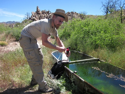  I get on with the business of filtering enough water for a couple of days from Bathtub Spring