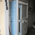 An old vending machine sits in an alcove between units at Barstow's Route 66 Motel