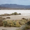 I stop to look across a dry lake on the east end of Newberry Springs toward the I-40 freeway on the opposite shore
