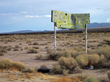 Old motel sign east of Newberry Springs