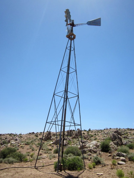 On the way down the hill, I stop at the windmill and water tank near Gold Valley Spring