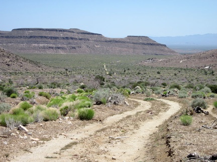 After my stop at the Gold Valley water tank, I still have a bit more downhill mountain-biking ahead