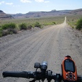 I start riding the lower part of Wild Horse Canyon Road and will park just before those hills almost two miles ahead