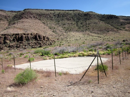 At the mouth of Saddle Horse Canyon is a guzzler (a pad of concrete), dry right now due to lack of rain