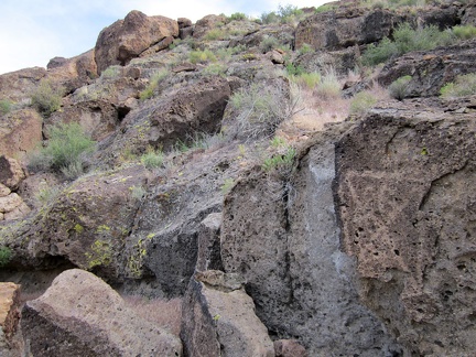 On the way back out of Saddle Horse Canyon, I decide to walk along the rock walls