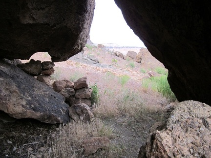 From another rock shelter in the area, I peer out into the sunshine