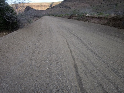 I look behind me as I climb up the lower part of Wild Horse Canyon Road