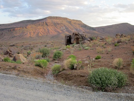 The Wild Horse Mesa area picks up a warm glow as I ride past