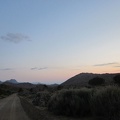 After passing Columbia Mountain, I look back at what remains of sunset and ride on to Mid Hills campground