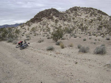 A few low hills jut up from the relatively flat landscape along the road to Sands
