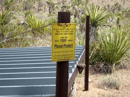 "This device for watering game birds was paid for with YOUR money"