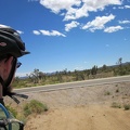 The so-scenic ride through the joshua-tree forest along Wee Thump Wilderness ends here; time to ride the highway for a bit