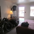 My room is clean, though the mattress rather worn-out, and it's bicycle-friendly