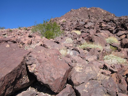 I'm careful and slow as I hike up the loose rock here on Sleeping Beauty